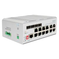 Digitus 8 port Gigabit Ethernet network PoE switch, industrial, L2 managed, 4 SFP uplink