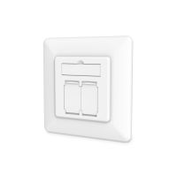 Digitus CAT 6A Class EA Network Outlet, Design-Compatible, Shielded, Flush Mount