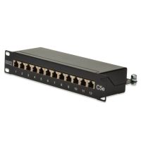 Digitus CAT 5e, Class D Patch Panel, shielded, black