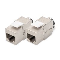 Digitus Cat. 6A keystone module, shielded with intelligent cable manager - 2 pcs.