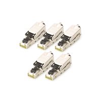 Digitus CAT 6A Field Termination Plug, STP with dust cap, bend relief - 5 pcs.
