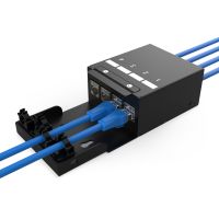 Digitus Consolidation point box, 4-port Keystone modules with intelligent cable manager