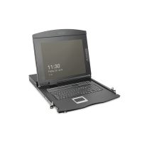 Digitus 19" HD LCD KVM console, 16-port Cat 5, German keyboard