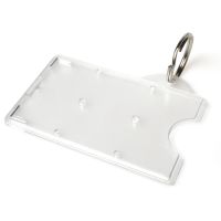 Digital ID Enclosed Rigid Holders With Key Ring Attachment - Pack of 100 ** soon to be discontinued 