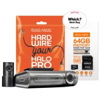 Road Angel Halo Pro Deluxe 2K Dual Front & Rear Dash Cam 64GB MicroSD & Hardwire Kit