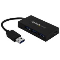 StarTech 4-Port USB Hub - USB 3.0 - USB-A to 3x USB-A and 1x USB-C - Includes Power Adapter