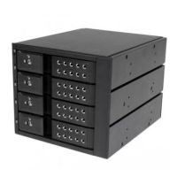 Startech-Com 4 Bay Aluminum Trayless Hot Swap Mobile Rack Backplane for 3.5in SAS II/SATA III - 6 Gbps HDD
