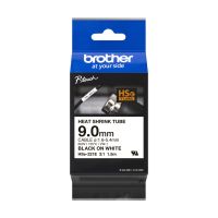 Brother HSE-221 Heat Shrink Tubes black on white 8,8mm x 1,5m for Brother P-Touch TZ 3.5-18mm HSE/24mm HSE/36mm HSE