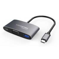 Hypertec AdaptLite VGA Wired USB 3.2 Gen 1 (3.1 Gen 1) Type-C Anthracite, Silver