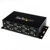 StarTech 8 Port USB to DB9 RS232 Serial Adapter Hub �� Industrial DIN Rail and Wall Mountable