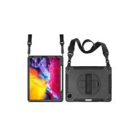 JLC iPad 12.9 5th/4th/3rd Gen Spartan Case with Velcro Hand strap - No Screen (with Shoulder Strap &