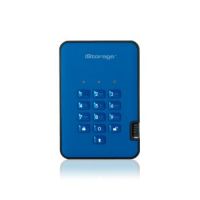 iStorage diskAshur2 256-bit 8TB USB 3.1 secure encrypted solid-state drive - Blue IS-DA2-256-SSD-800