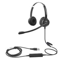 JLC JLCPILHS headphones/headset Wired Head-band Office/Call center USB Type-A Black