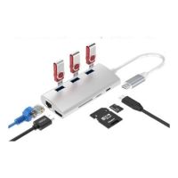 JLC Type C 8 Port Adapter - Silver