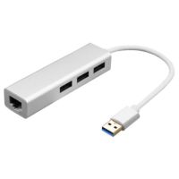 JLC Ultra Slim 4 Port USB Adapter - Silver