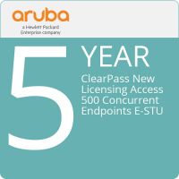 HPE Aruba ClearPass New Licensing Access 500 Concurrent Endpoints 5yr E-STU