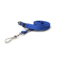 Digital ID 10mm Mid Blue Tubular Breakaway Lanyards with Metal J-Clip (Pack of 100)