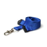 Digital ID 20mm Recycled Mid Blue Lanyards with Flat Breakaway and Metal Trigger Clip (Pack of 100)