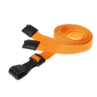 Digital ID 10mm Recycled Plain Orange Lanyards with Plastic J Clip (Pack of 100)