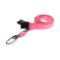 Digital ID 10mm Recycled Plain Pink Lanyards with Metal Lobster Clip (Pack of 100)