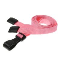 Digital ID 10mm Recycled Plain Pink Lanyards with Plastic J Clip (Pack of 100)