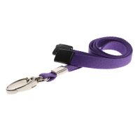 Digital ID 10mm Recycled Plain Purple Lanyards with Metal Lobster Clip (Pack of 100)