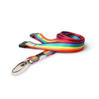 Digital ID 15mm Recycled Rainbow Lanyards with Metal Lobster Clip (Pack of 100)