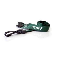 Digital ID 15mm Recycled Green Staff Lanyards with Plastic J Clip (Pack of 100)