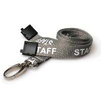 Digital ID 15mm Recycled Grey Staff Lanyards with Metal Lobster Clip (Pack of 100)