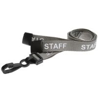 Digital ID 15mm Recycled Grey Staff Lanyards with Plastic J Clip (Pack of 100)