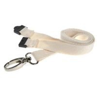 Digital ID White Bamboo Lanyards 10mm with Metal Lobster Clip (Pack of 100)