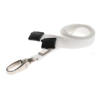 Digital ID 10mm Recycled Plain White Lanyards with Metal Lobster Clip (Pack of 100)