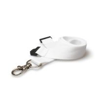 Digital ID 20mm Recycled White Lanyards with Flat Breakaway and Metal Trigger Clip (Pack of 100)