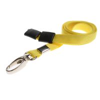 Digital ID 10mm Recycled Plain Yellow Lanyards with Metal Lobster Clip (Pack of 100)