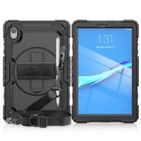 JLC Lenovo Tab P12 Pro Spartan Velcro Hand Strap + Shoulder Strap and Screen protector