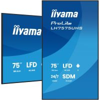 iiyama 75" 4K UHD Professional Digital Signage 24/7 display featuring Android OS, FailOver and Intel® SDM slot