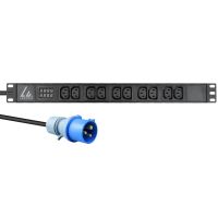 Lanview LVR-3MIEC-AMP-10C13 power distribution unit (PDU) 10 AC outlet(s) 1U Black