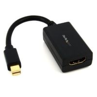 StarTech Mini DisplayPort to HDMI Adapter - mDP to HDMI Video Converter - 1080p - Mini DP or Thunderbolt 1/2 Mac/PC to HDMI Monitor/Display/TV - Passive mDP 1.2 to HDMI Adapter Dongle