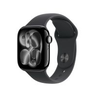 Apple Watch Series 11 GPS 42mm Jet Black Aluminium Case with Black Sport Band - M/L