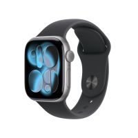 Apple Watch Series 11 GPS + Cellular 42mm Space Grey Aluminium Case with Black Sport Band - M/L
