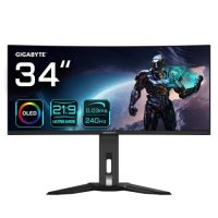 GIGABYTE MO34WQC2 34" OLED WQHD Curved Gaming Monitor - 3440 x 1440, 240Hz, 0.03ms, KVM, 250 cd/m²,