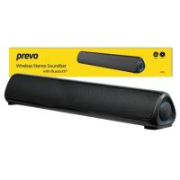 PREVO MS03 Wireless Stereo Soundbar with Bluetooth, USB & SD, Space-Saving Wireless Speaker for TV, 