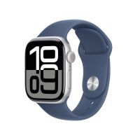 Apple Watch 10 Cell. 42mm Silver Alu (Denim Sport Band) S/M