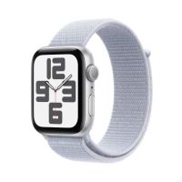 Apple Watch SE GPS 44mm Silver Aluminium Case with Blue Cloud Sport Loop