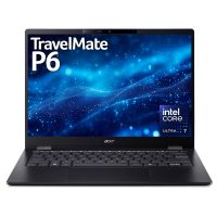 Acer TravelMate P6 14 AI TMP614-54-TCO - 180-degree hinge design - Intel Core Ultra 7 - 256V / up to 4.8 GHz - Evo - Win 11 Pro - Intel Arc Graphics 140V - 16 GB RAM - 512 GB SSD NVMe, QLC - 14" IPS 2880 x 1800 (WQXGA+) @ 120 Hz - Ethernet - Wi-Fi 7, Blue