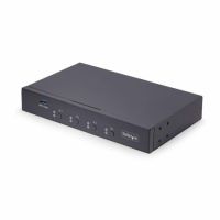 StarTech.com 4-Port KM Switch with Mouse Switching, USB Switch for Keyboard/Mouse, 3.5mm/USB Audio, 