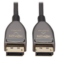 Tripp Lite P580F3-15M-8K6 DisplayPort Active Optical Cable (AOC), 8K 60 Hz (M/M), CL3 Rated, Latching Connectors, Black, 15 m (49 ft.)