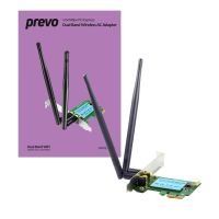 PREVO 1200mbps AC1200 PCI-Express Dual Band Wireless AC Adapter with Detachable Antennas and Additio