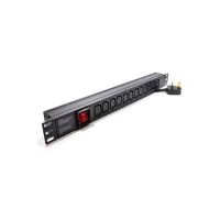 LMS 12 Way Horizontal 10A IEC Switched PDU / Power Bar > UK Plug (Rackmount)