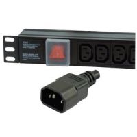 LMS 6 Way Horizontal 10A IEC Switched PDU / Power Bar > IEC Plug (Rackmount)